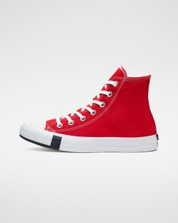 Converse Logo Play Chuck Taylor All Star Női Magasszárú Fekete/Piros/Kék | JVNKGLS-HU